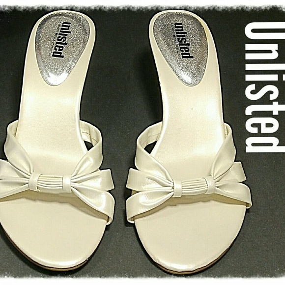 Unlisted by Kenneth Cole Shoes - Unlisted by Kenneth Cole, White kitten heel 7.5